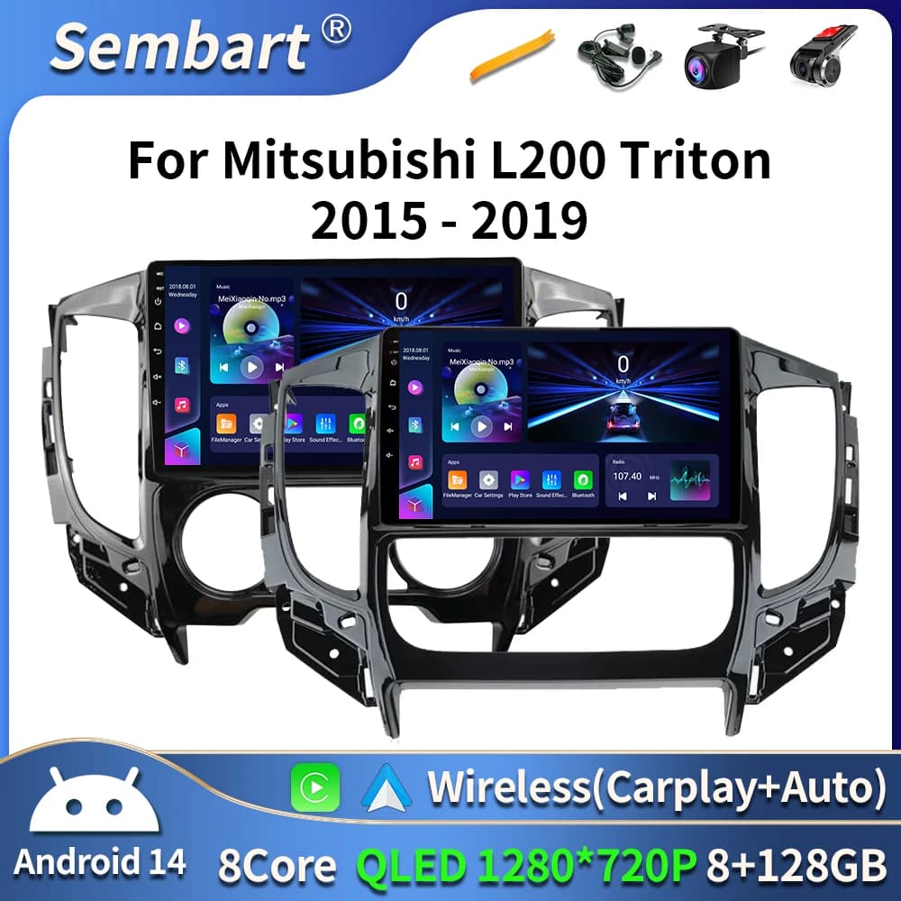 Autoradio Carplay Per Mitsubishi Pajero Sport 3 L200 5 Triton 3 2015- 2019 Navigazione GPS Android Auto 4G Wifi Stereo No 2din BT