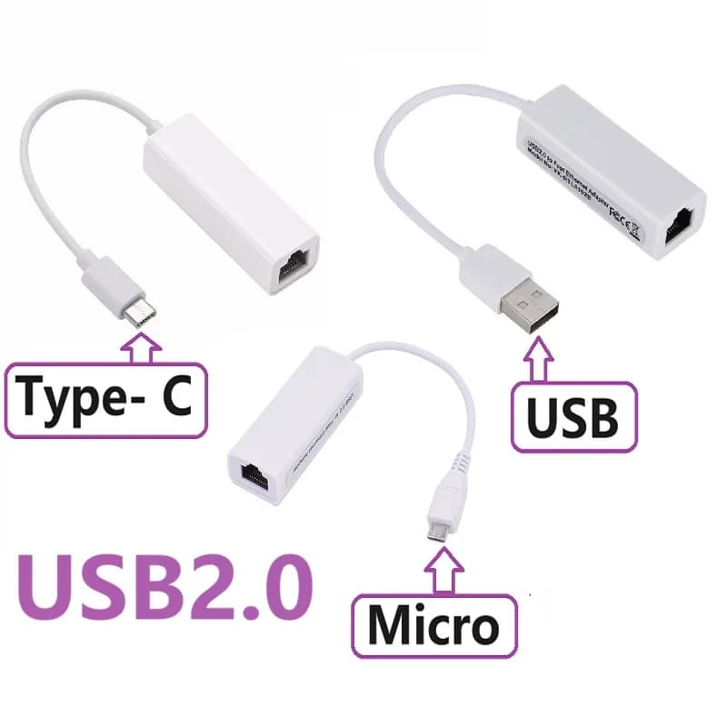Adattatore Ethernet USB Type-C, Scheda di Rete USB Micro Type-C a RJ45 1000Mbps, Cavo Internet LAN per Tablet, Laptop, PC, Computer