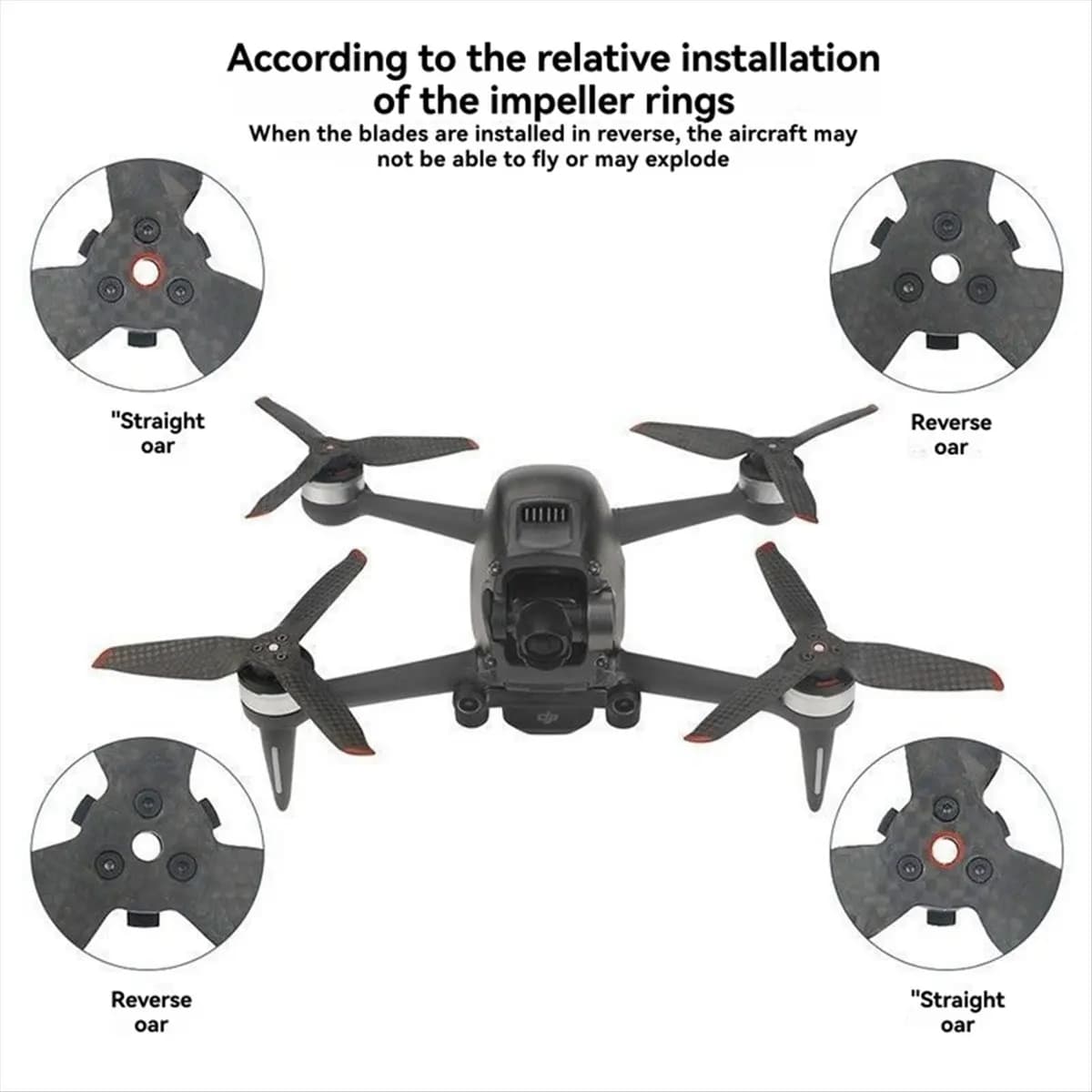 Delicious - 4-piece props with 5328S carbon fiber blade for DJI FPV Combo drone accessories