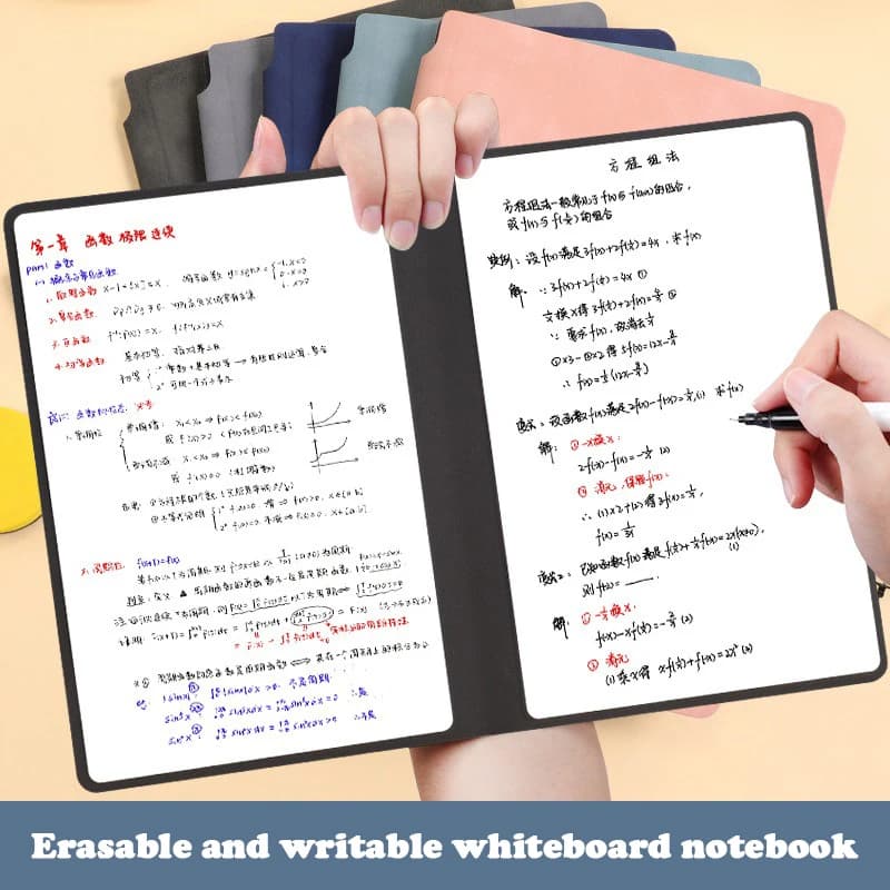 Set di quaderni per lavagna riutilizzabile A5 con penna per lavagna che cancella il panno in pelle memo book pad agenda settimanale quaderni portatili