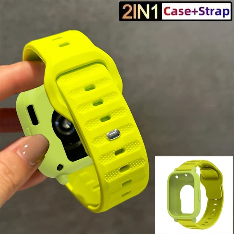 Custodia in silicone + cinturino per Redmi Watch 5 Lite / 5 Bracciale di ricambio attivo Cintura Custodia protettiva per cinturino intelligente
