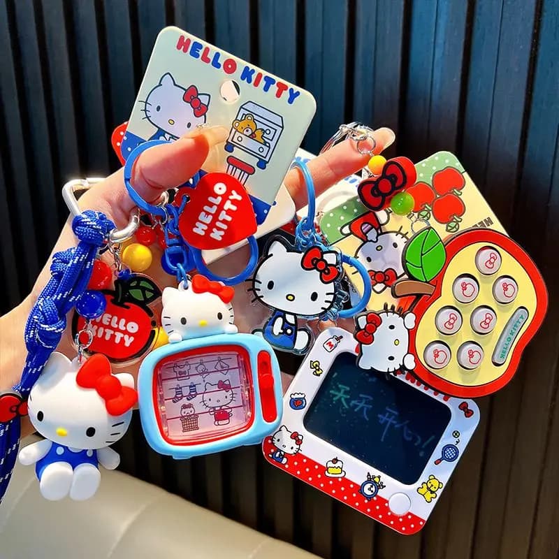 Nuovo Portachiavi con Personaggi Anime Hello Kitty, Ciondolo per Borsa, Bambola Gatto Cartone Animato, Giocattolo Squisito, Portachiavi Kawaii per Ragazze, Regali 2026