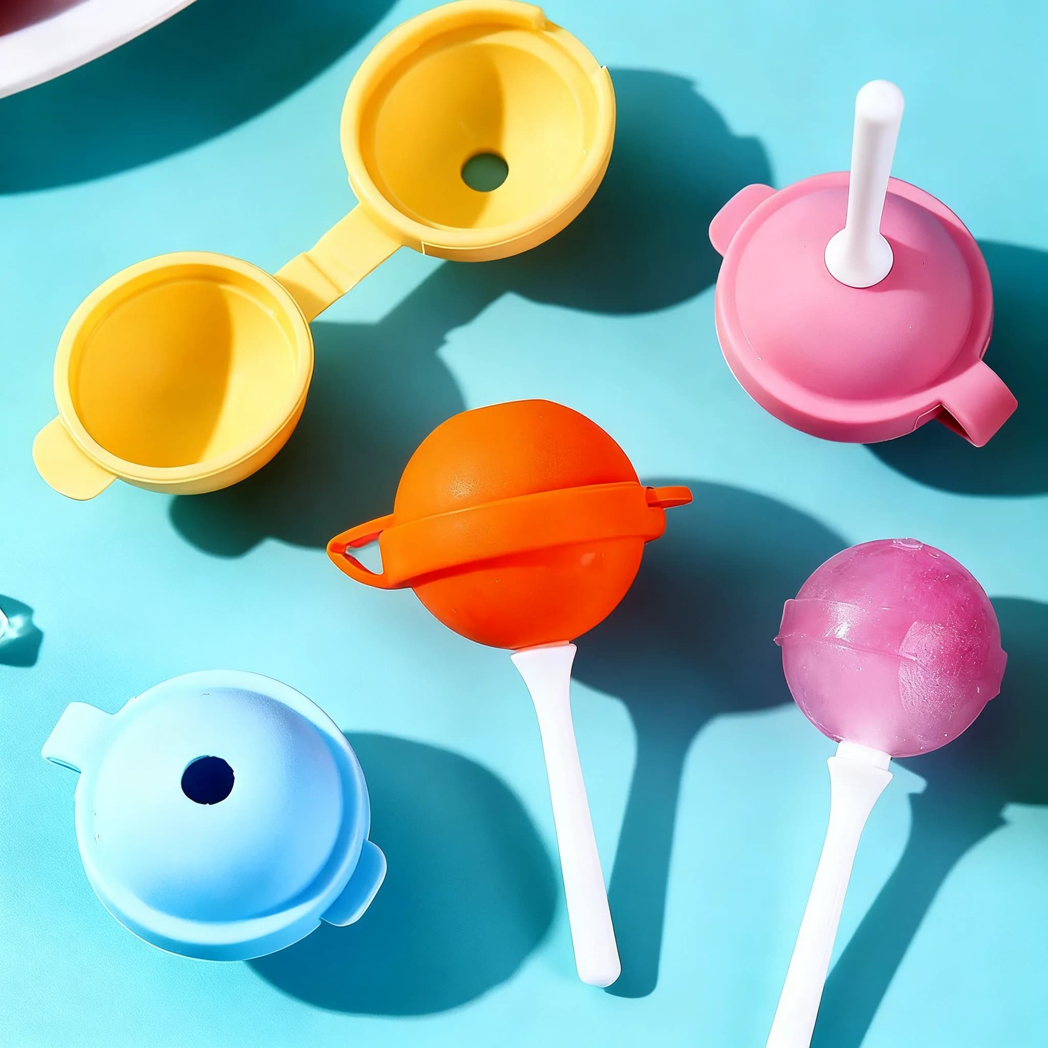 Stampo per ghiaccioli a forma di lecca-lecca, stampo in silicone per ghiaccioli fai da te, stampi riutilizzabili per ghiaccioli, stampi per gelato fatto in casa