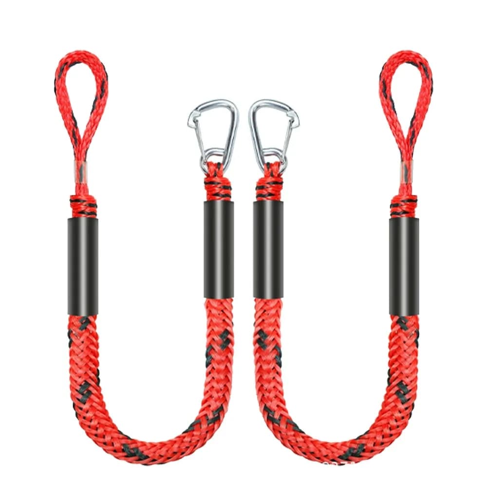 Corda elastica per ormeggio con ganci in acciaio inossidabile, corda ammortizzante regolabile 1/2 pezzo per kayak, canoa, moto d'acqua, pontone, barca, uso marino