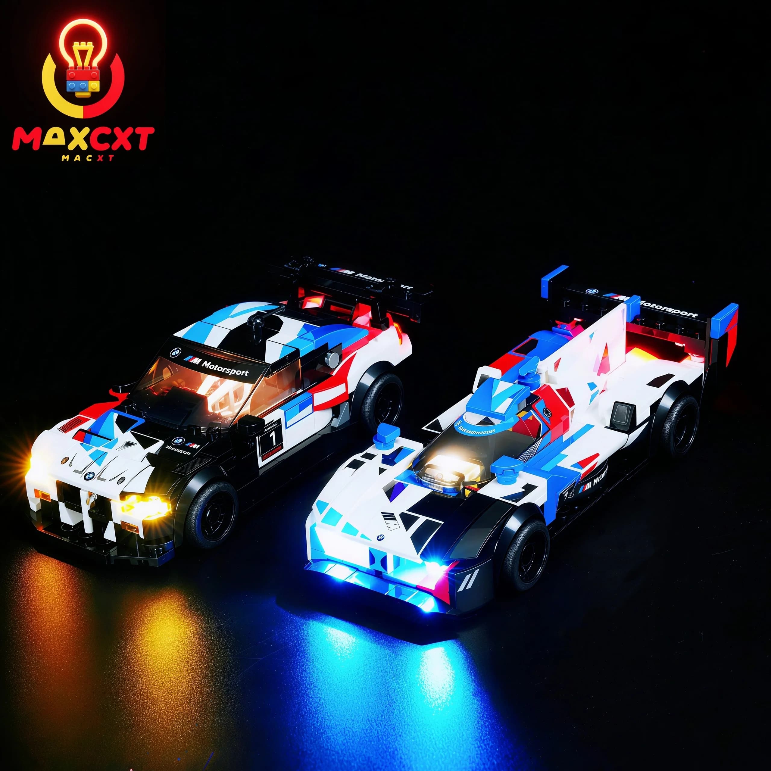 Luce LED MAXCXT per auto da corsa LEGO 76922 M4 GT3&M Hybrid V8, lampada decorativa fai da te (set di blocchi da costruzione LEGO non incluso)