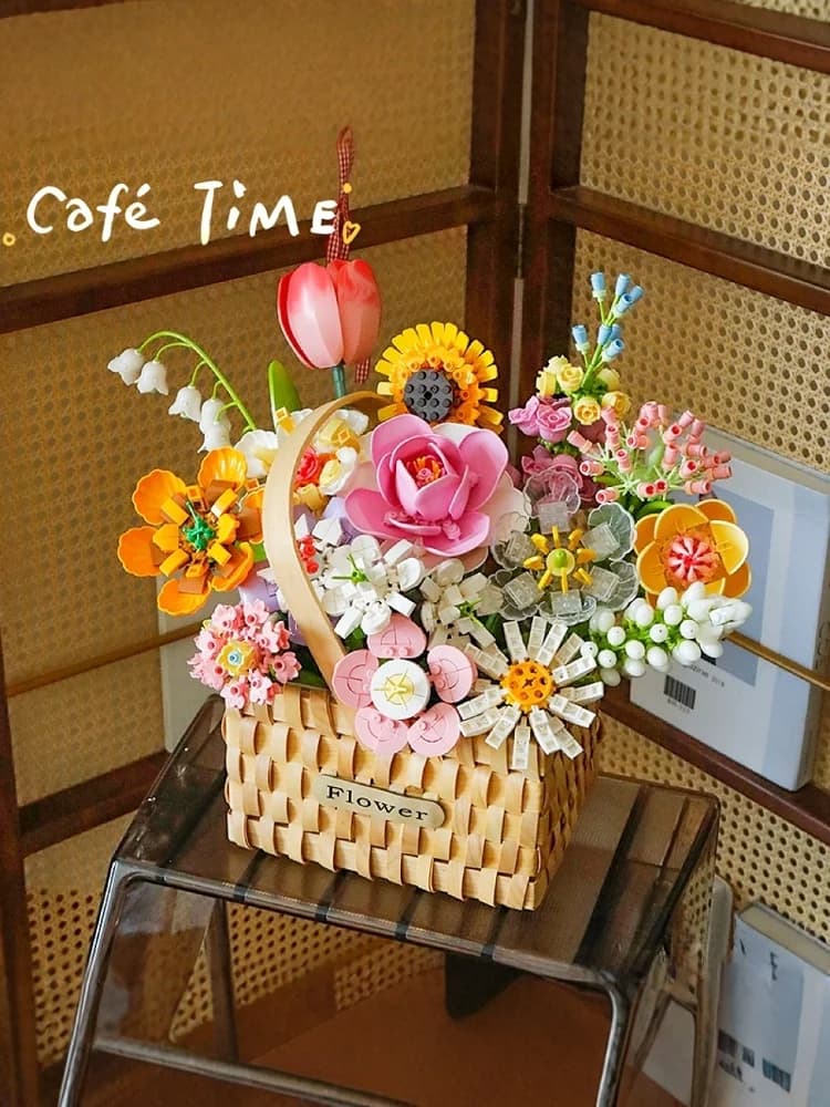 Bouquet di Fiori Eterni, Orsacchiotto Giocattolo da Costruire, Regalo di San Valentino per la Fidanzata, Gioco di Costruzione con Mattoncini Magnetici
