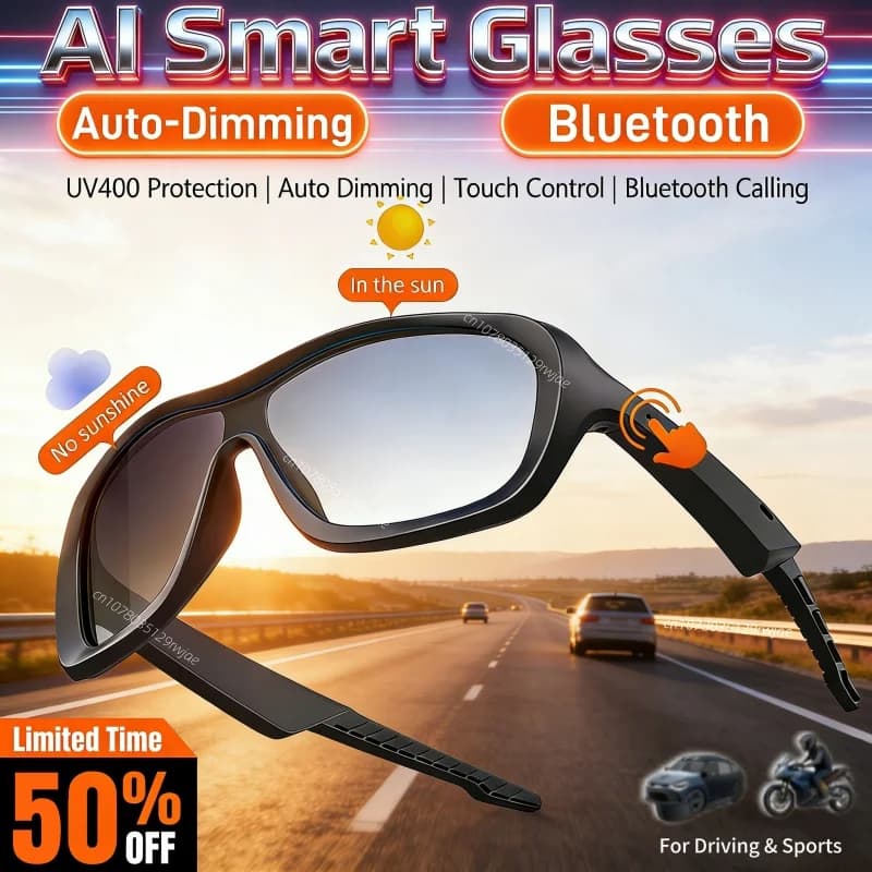 Smart AI Glasses with Vocal Translation, Audio Sun Glasses, Outdoor UV Protection, Ski Glasses, Listen Music, Make Calls - News 2026