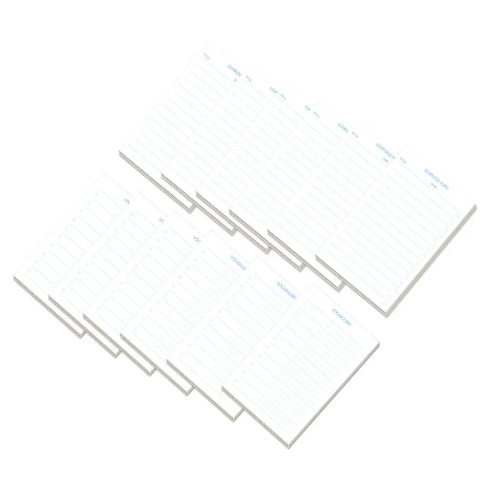 12 libri, quaderni per vocabolario, design semplice, blocchi per appunti compatti e portatili, blocchi per appunti piccoli per scrittura fluida, schede indice, planner adesivi