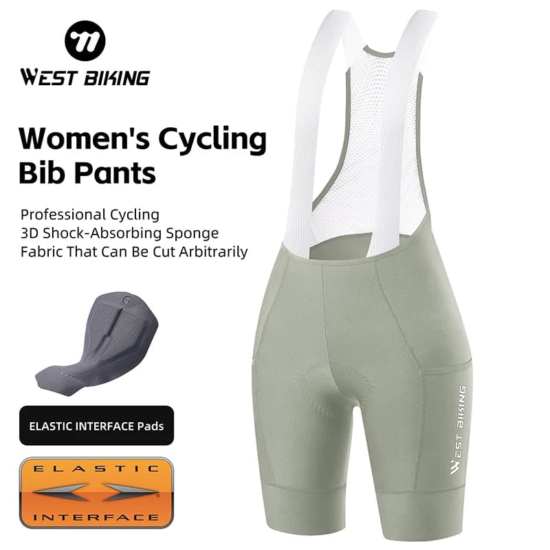Women's Cycling Shorts WEST BIKING Highly Elastic Padded Bike Shorts Long Distance Riding Women's Seamless Sport Suits