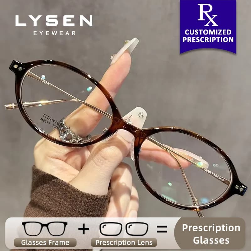 LYSEN Nuove Donne Ovali Occhiali Da Vista Ottici Anti Luce Blu Occhiali Per Miopia Anti-Riflettenti Occhiali Fotocromatici Personalizzati