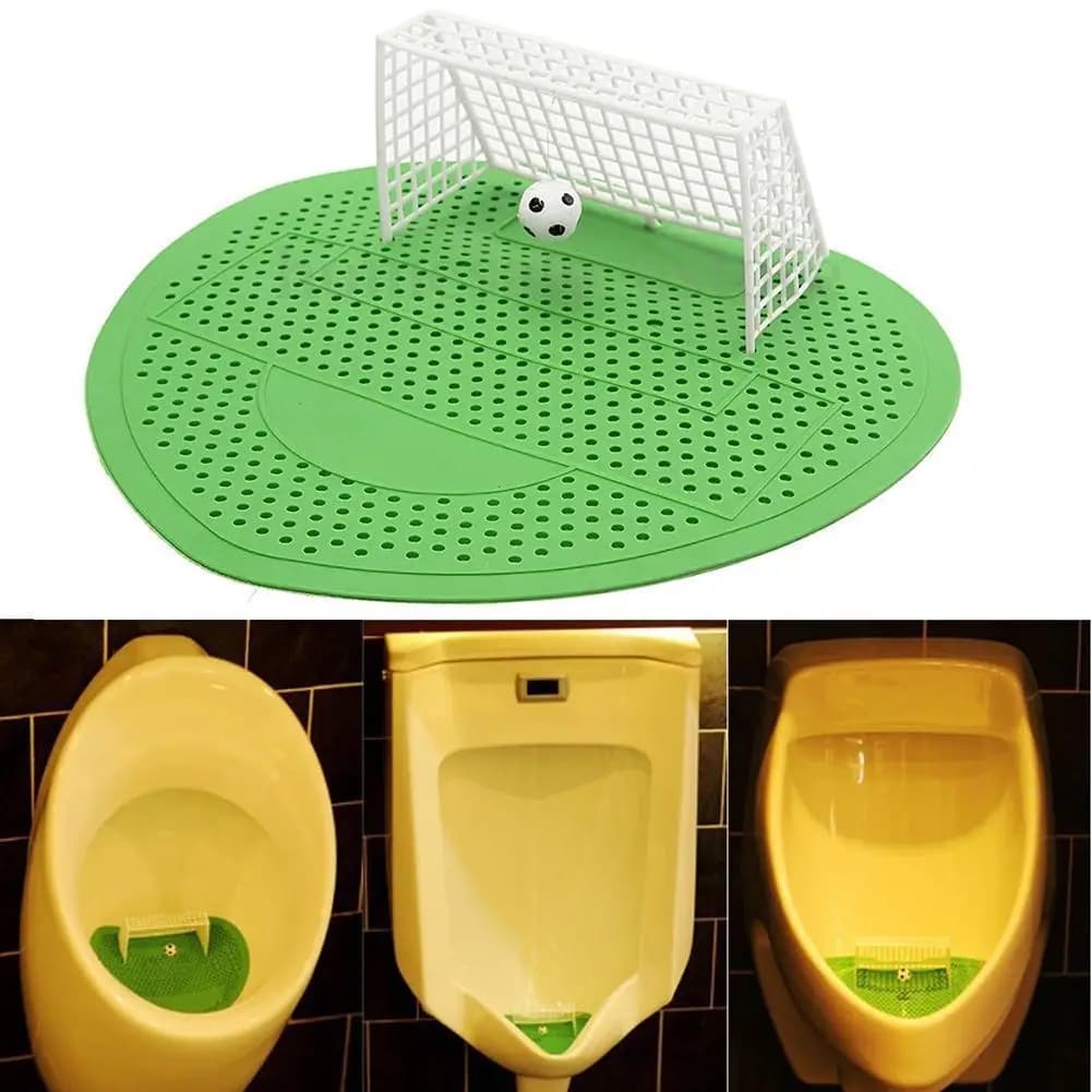 Porta Orinatoio Calcio Tiro Zerbino Orinatoio Toilette da uomo Orinatoio Strumento Pad in pelle Deodorante Pulito Aromatico Strumento di pulizia del bagno