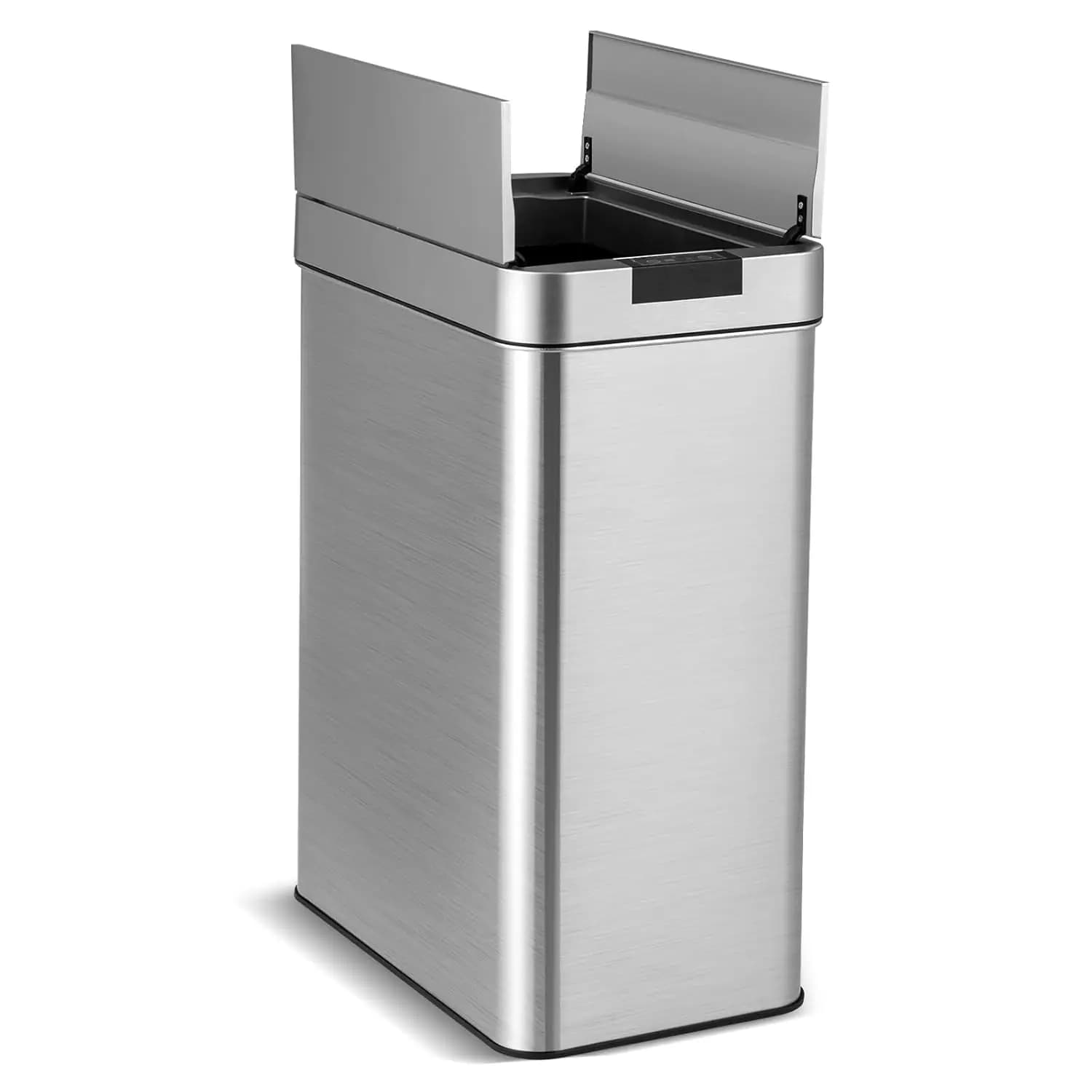Cestino per Rifiuti con Sensore di Movimento, 13,2 Galloni, Sottile, per Cucina, con Coperchio a Cerniera, Bidone Automatico Senza Contatto a Infrarossi, Personalizzabile
