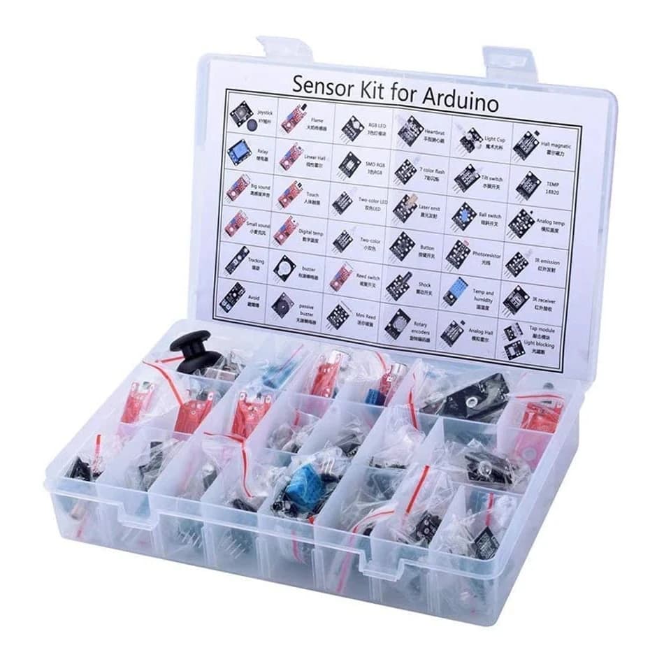 Starter kit moduli sensori 45 in 1 per arduino, meglio del kit sensore 37in1 Kit sensore 37 in 1 con scatola
