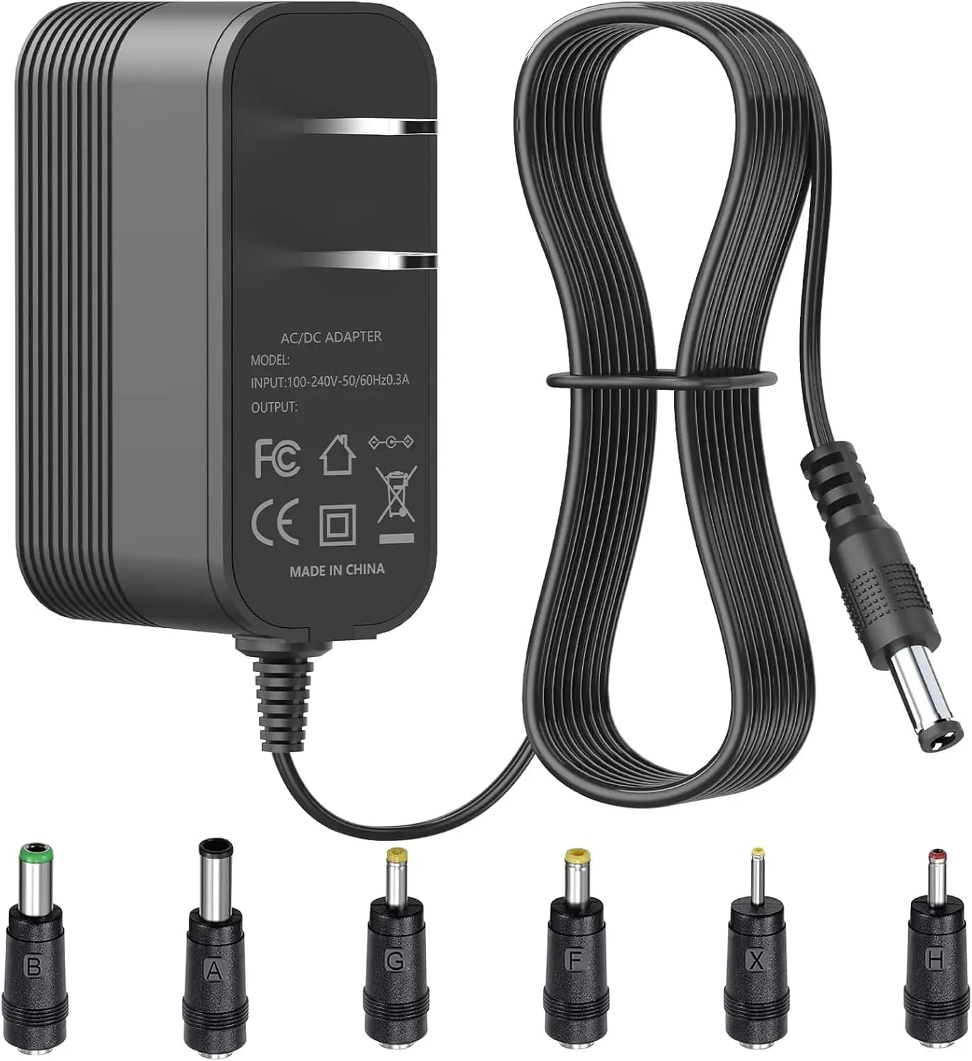 Cavo di Alimentazione Sostitutivo 15V 1A per Avviatore d'Emergenza Auto, per Booster Batteria con Picco 450A-1000A