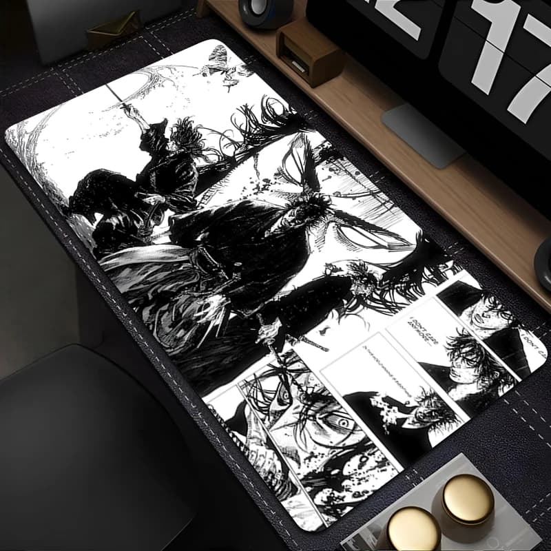 Tappetino per mouse Dimensioni Tappetino per tastiera da gioco per computer Samurai Warrior Tappetino per mouse esteso Accessori per PC da ufficio Tappetino da scrivania Anime Manga