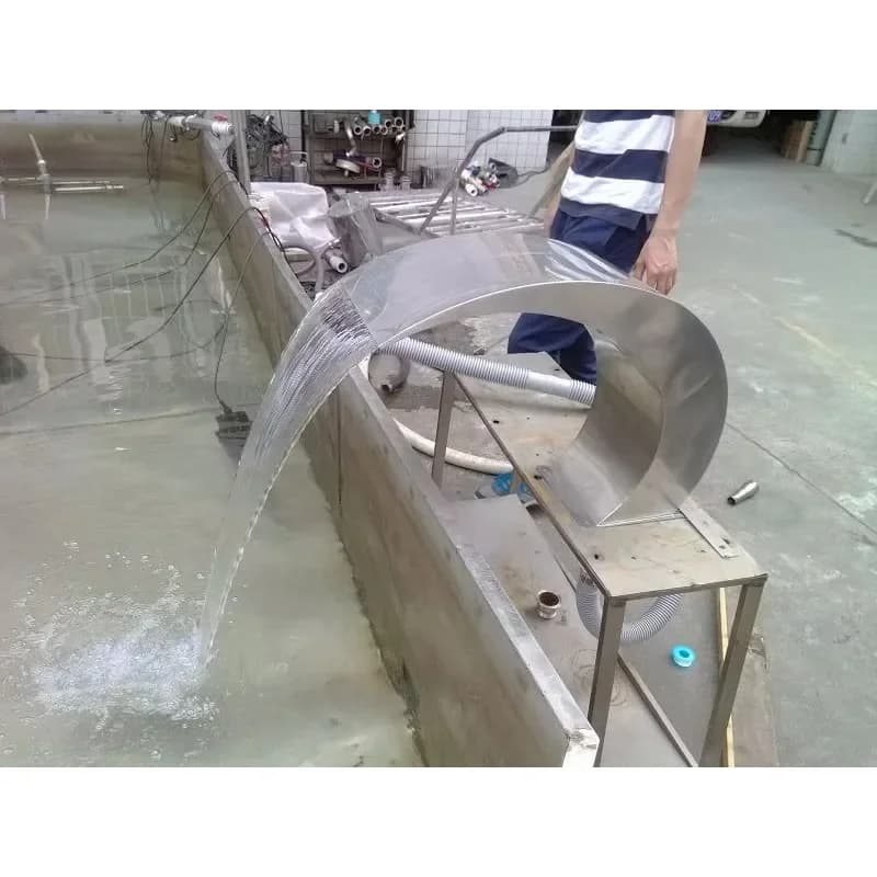 Stainless Steel Waterfall Shower Indoor/Outdoor Portable Water Curtain Swimming Pools Spas Standing Swimming Accessories
