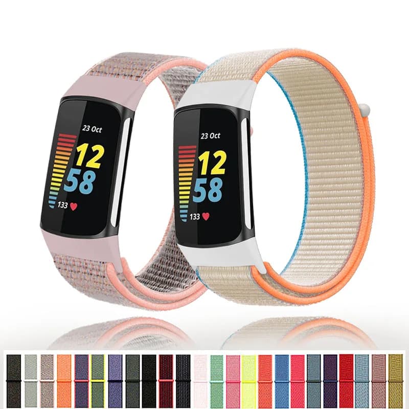 Cinturino in Nylon per Fitbit Charge 5 Smart Watch Sports Nylon Weave Loop bracciale Wristband Correa Pulsera per fitbit Charge 5 Band
