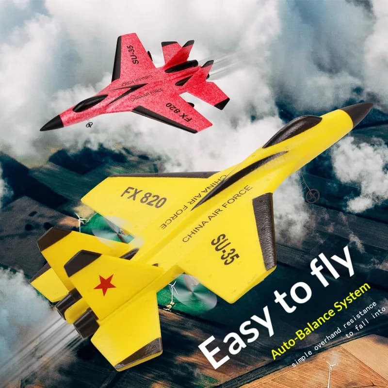 Aereo Telecomandato 2.4G, Aereo da Caccia Radiocomandato, Aeroplano Hobby, Aliante in Schiuma EPP, Giocattolo RC, Regalo per Bambini