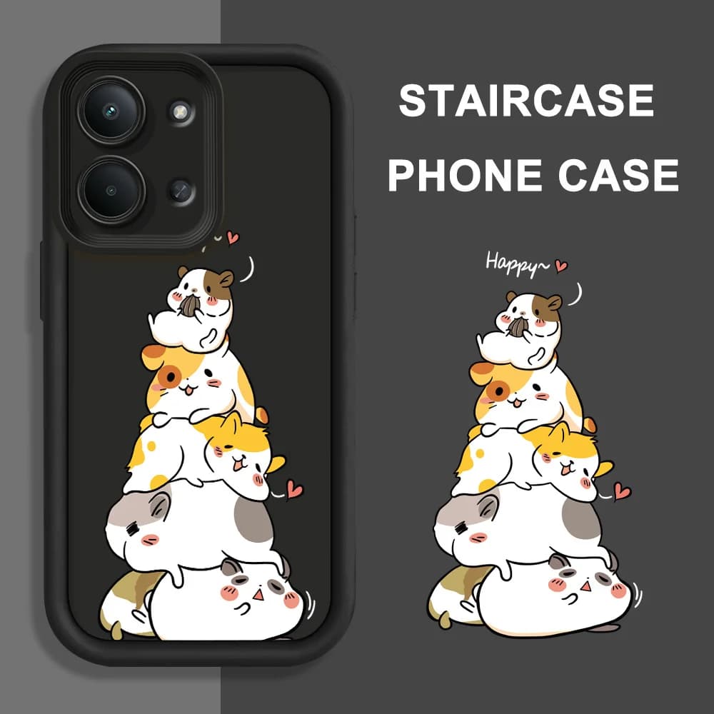 Stacked Hamsters Phone Case For Huawei Honor 600 400 300 Pro Lite Smart X9C X8D X8B X7B X6C X6B Magic 8 7 6 5 4 Staircase Cover