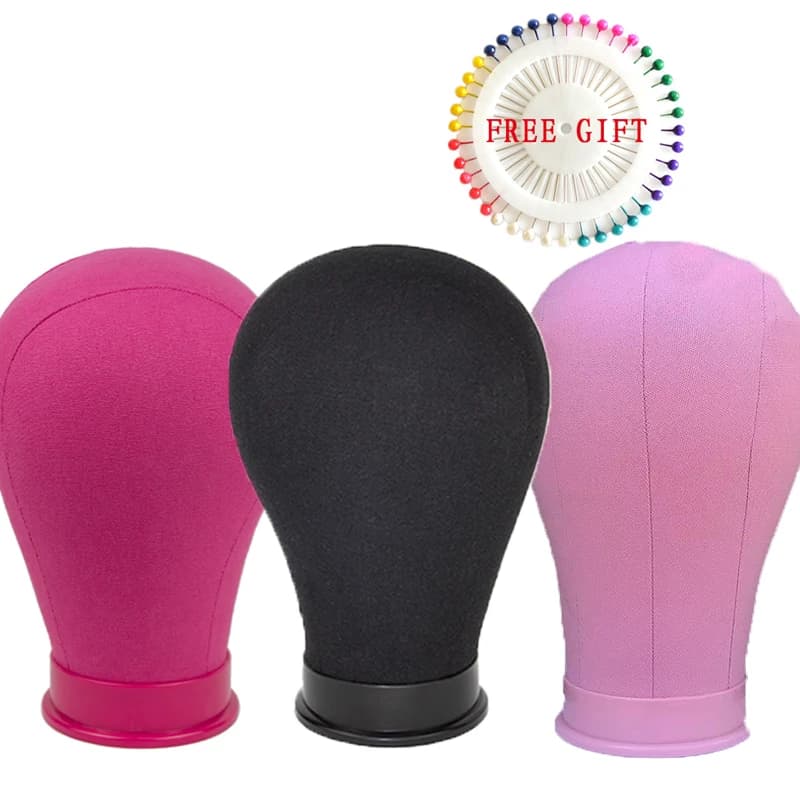 21-23inch Manikin Canvas Block Wig Head Mannequin Head Wig Set For Wigs Making Display Styling