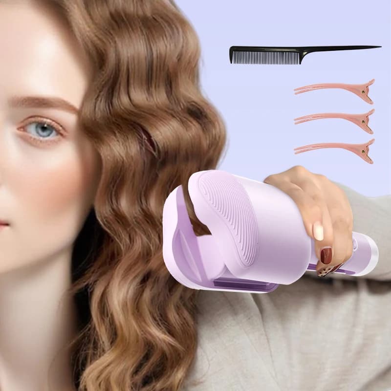 Bacchetta per ferro arricciacapelli da 36 mm con olio di argan Ioni negativi Strumento per bigodino a onde grandi in ceramica Riscaldamento rapido Styler antiscottatura