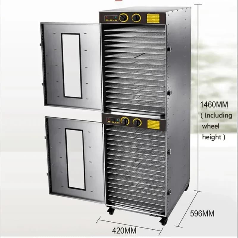 Essiccatore elettrico domestico per disidratazione alimentare a 32 strati Macchina per frutta secca Porta visiva commerciale per uso domestico e grande illuminata 3000W