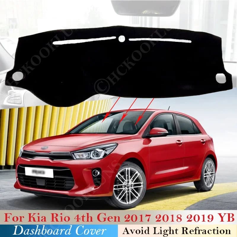 Dashmat Protective Pad Cover for Kia Rio 4th Gen 2017 2018 2019 YB Accessories Auto Dashmat