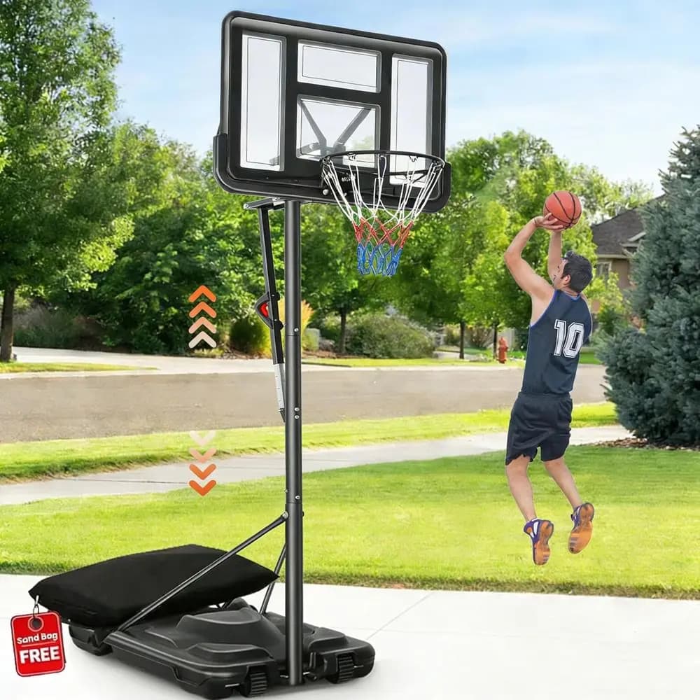 Outdoor Basketball Basket - Adjustable, 3m, Infrangible Table 48 Inches for Teenagers and Adults