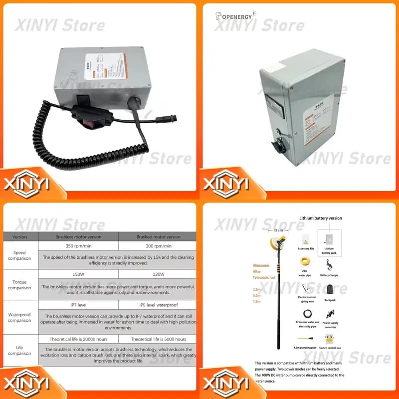 24V 26Ah Lithium Battery Accessories with Solar Panel Cleaning Brush for Panel Cleaning Machine