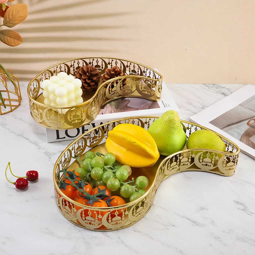 Holiday Tray Storage Moon Decoration Home Snacks Dried Table Fruit