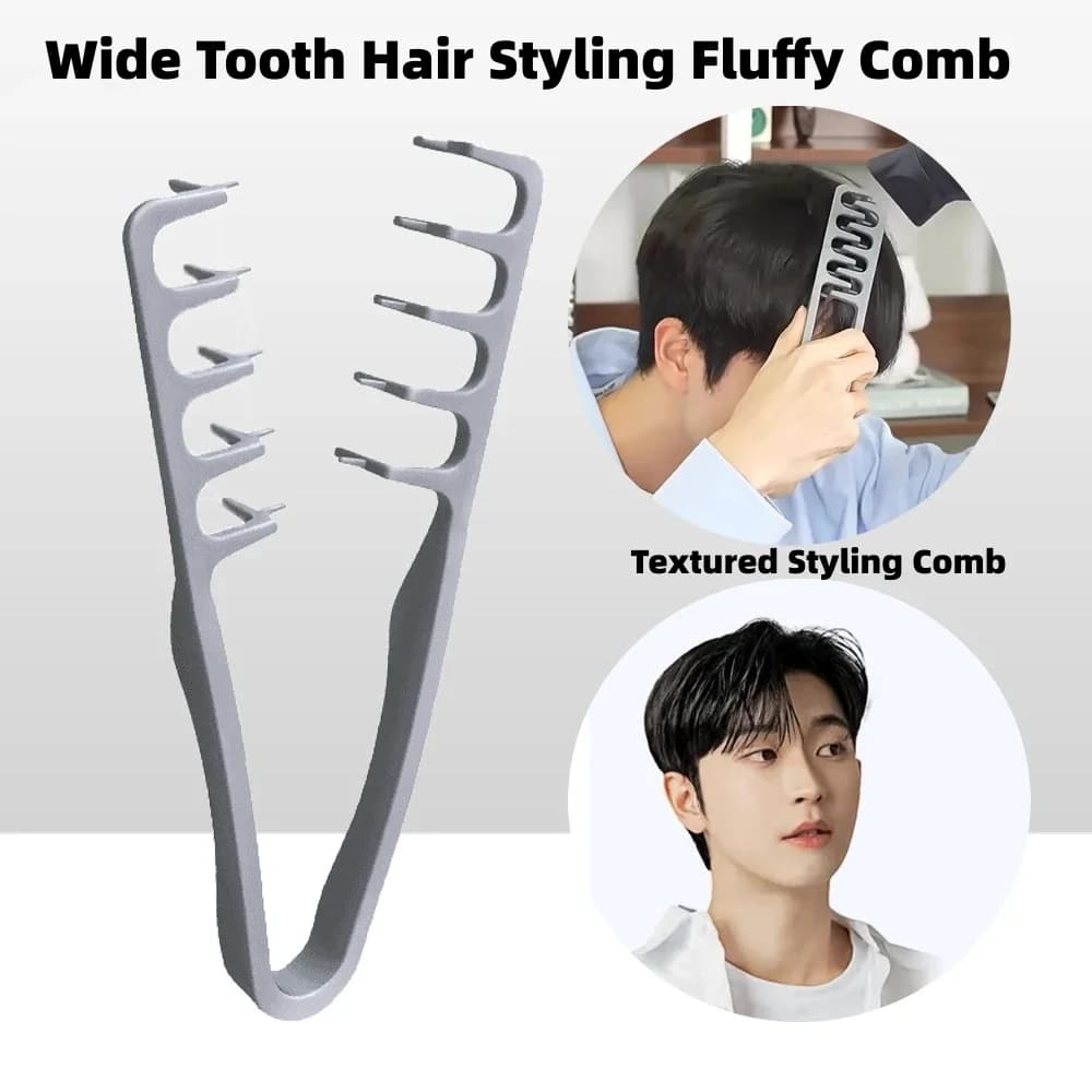 New wide tooth comb for hair styling, Korean tool to cover hairline and fringe, for man