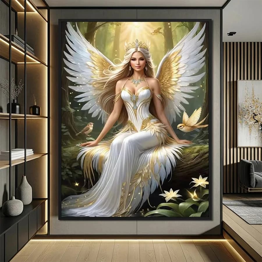 DIY Diamond Painting Dreamy Art Sexy Angel Woman Rhinestones Diamond Mosaic Full Drill Embroidery Cross Stitch Handmade Hobby