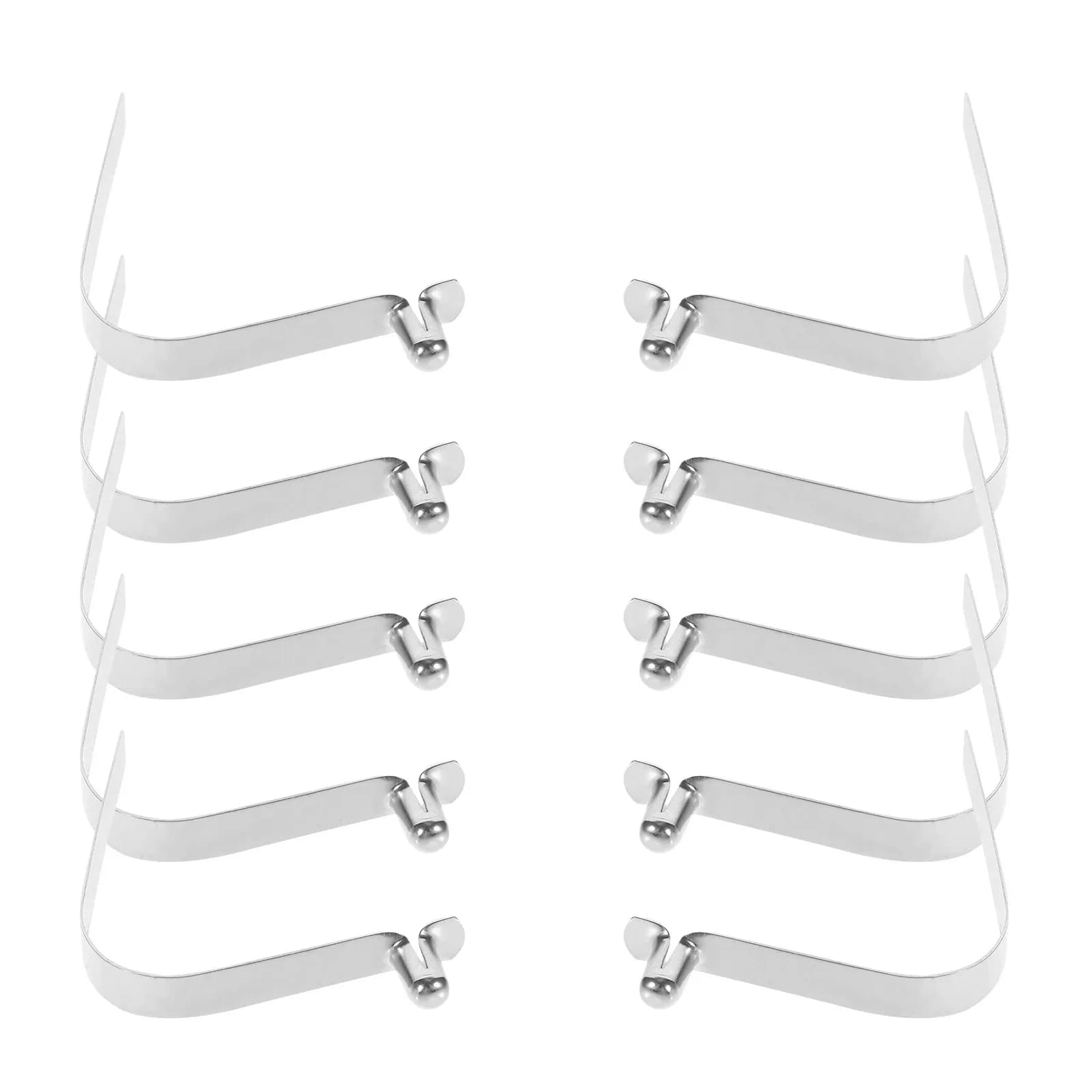 10 Pezzi Clip a Molla a Scatto in Acciaio Resistente per Pagaie da Kayak, Pali, Pulsanti, Tende, Ombrelli, Clip a Molla con Blocco per Tubi