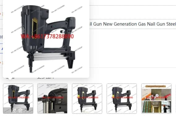 Pistola Sparachiodi Pneumatica a Batteria al Litio 7.2V Nuova Generazione, Sparachiodi a Gas, Graffatrice ad Aria per Telai e Canaline