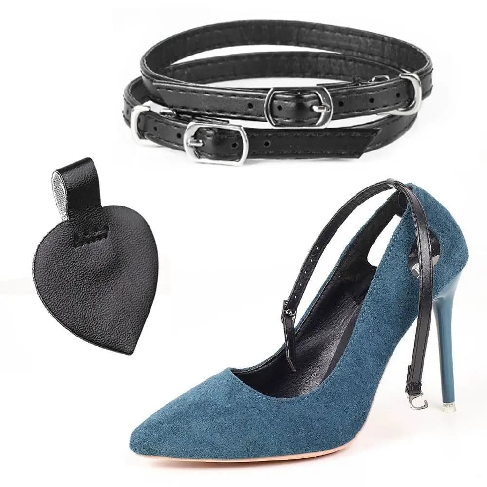 1 paio di accessori per scarpe, lacci per caviglia, cintura antiscivolo ampia, cintura per scarpe regolabile, cinturino per tacchi, lacci per scarpe