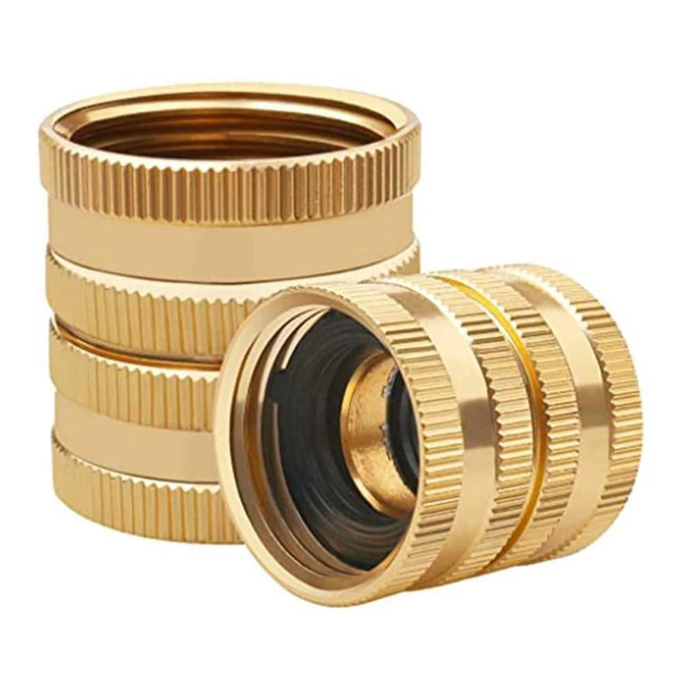 Adapter for solid brass garden hose with bidirectional female connector Adapter for 3/4 female hose for garden irrigation