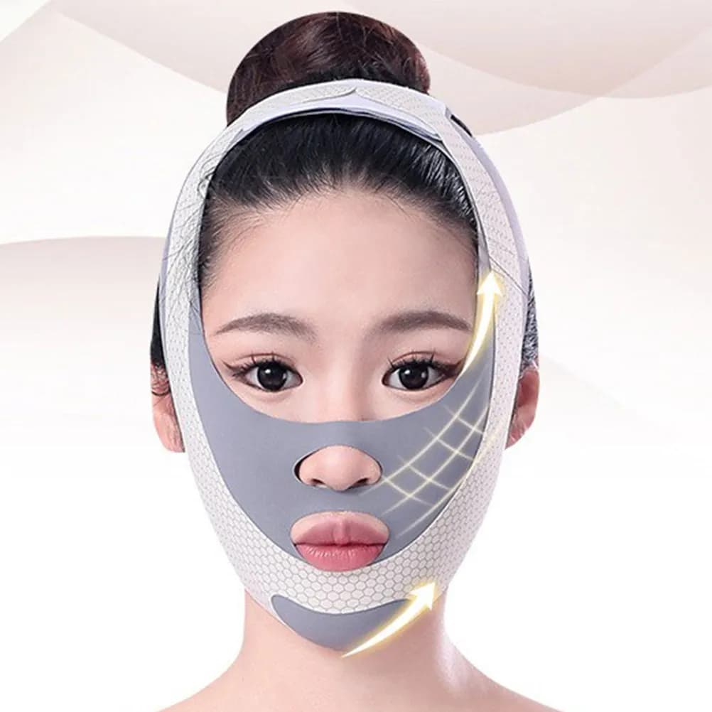 V-Face Sculpting Mask Tighten Lift Facial Slimming Tool Jaw Contours Double Chin Remover Face Compression Mask for Men Women