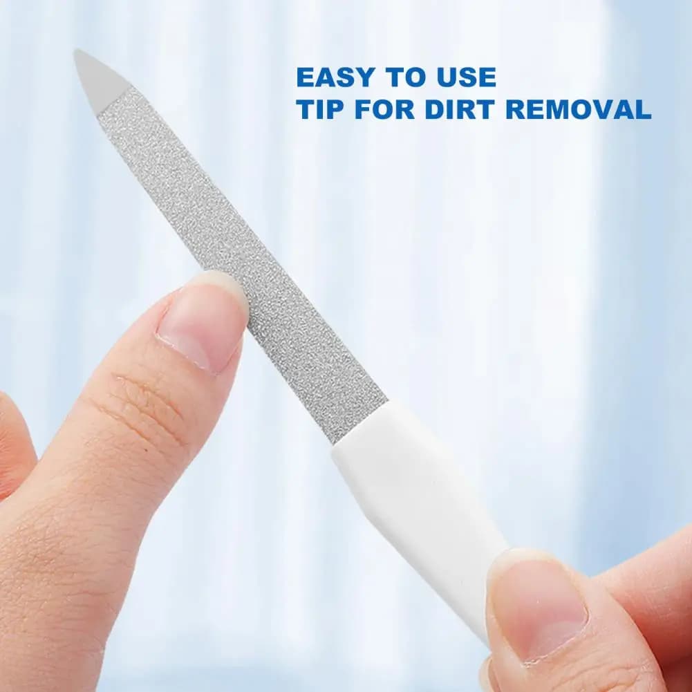 Lima per manicure durevole, leggera, a doppio uso, in acciaio inossidabile, per bellezza, strumento per la cura delle unghie, spingipelle per cuticole, strumenti per unghie