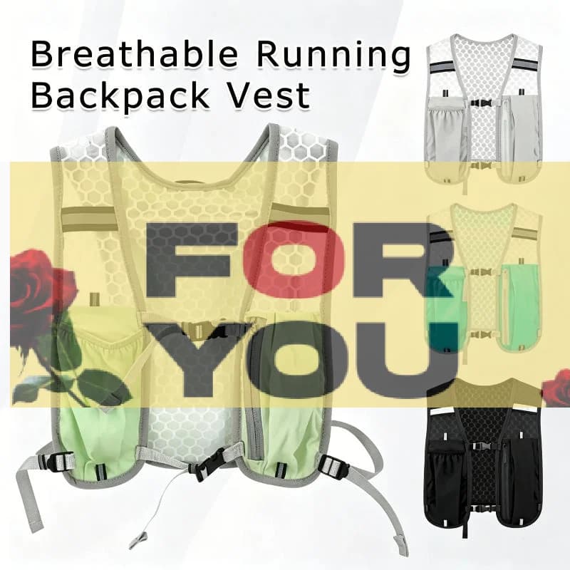 【OD】Reflective Hydration Backpack Waterproof Running Sports Vest For Hiking Cycling Marathon With Multi-Pocket