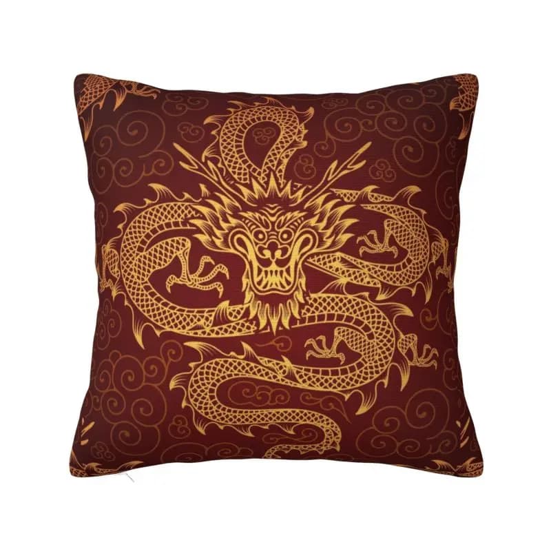 Asian style pillow cover Dragon Totem 50 * 50 cm Polyester pillow case Home decor Bed linen Federa for sofa