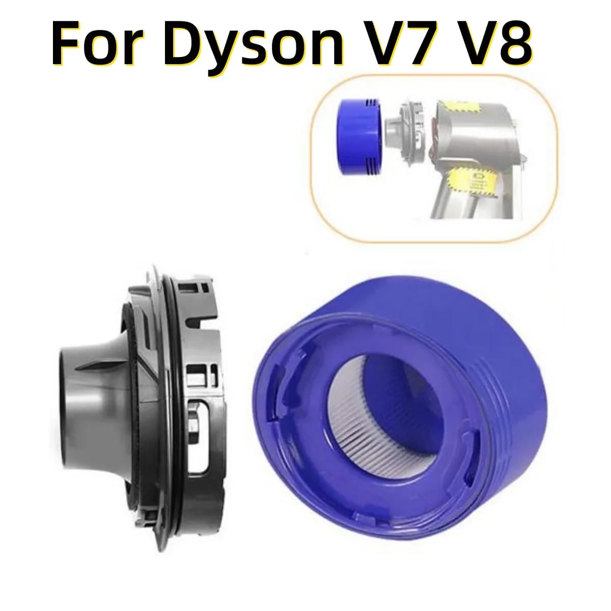 Coperchio posteriore del motore Filtro HEPA per Dyson V7 V8 Aspirapolvere Spazzatrice portatile Strumenti per la pulizia della casa Pezzi di ricambio di ricambio
