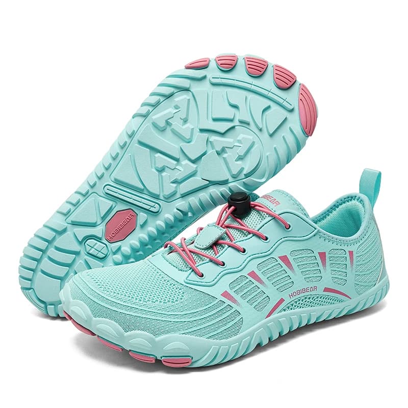 HOBIBEAR Women's barefoot shoes for men Gymnastics with breathable elastic band and wide toe Casual beach walking shoes