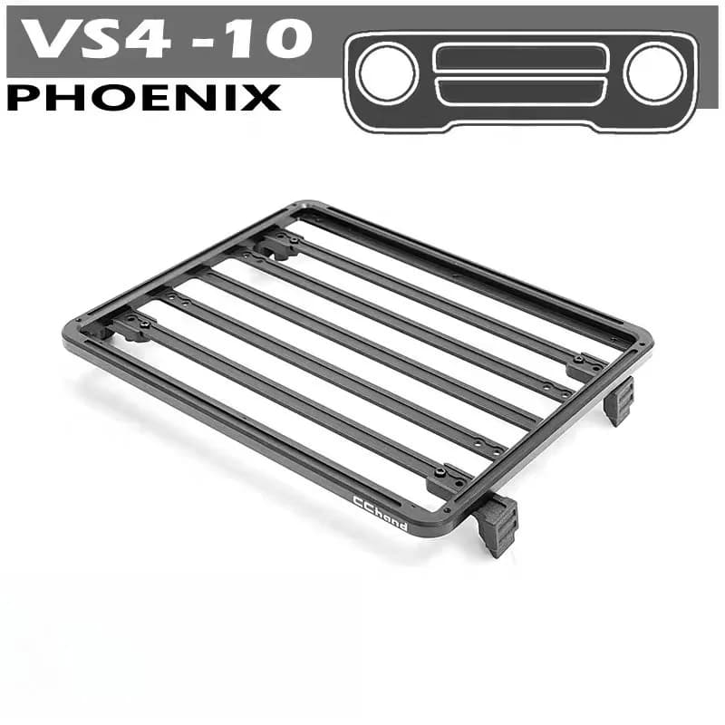 Per VP VS4-10 Phoenix Gabbia per portapacchi in alluminio, accessori per telaio con scala superiore per auto in metallo per camion cingolato RC in scala 1/10