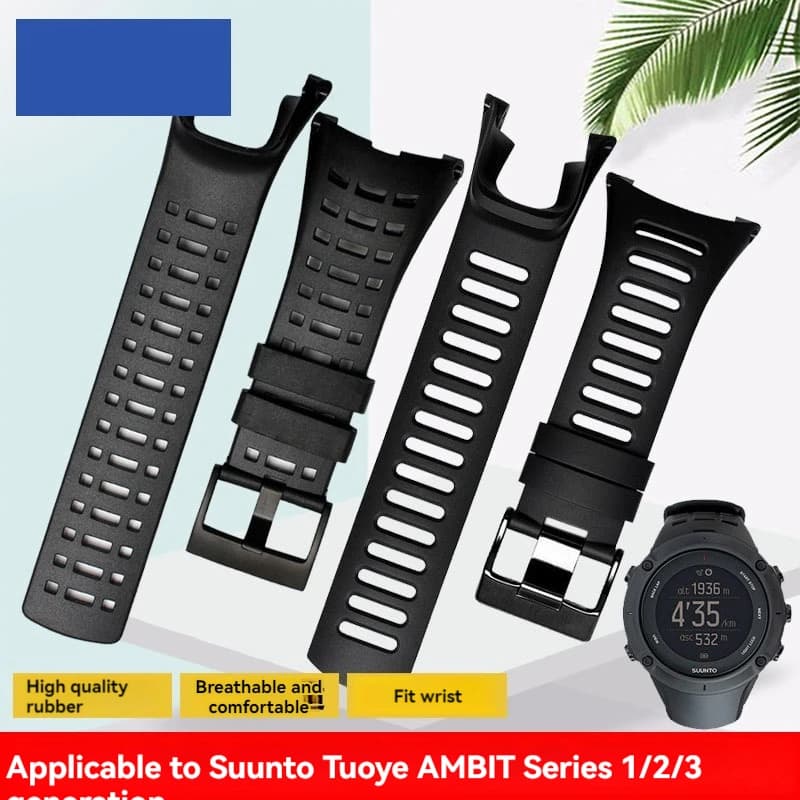 For SUUNTO Ambit 1 2 2R 2S Run/3 PEAK Series Rubber Watchband Men's watch Accessories+Screwdriver Outdoor sports silicone strap