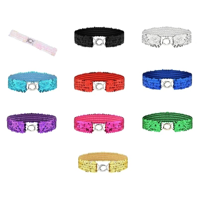 367C Dress Accent Elastic Waist Belt for Dance Rehearsal Party and Formal Looks