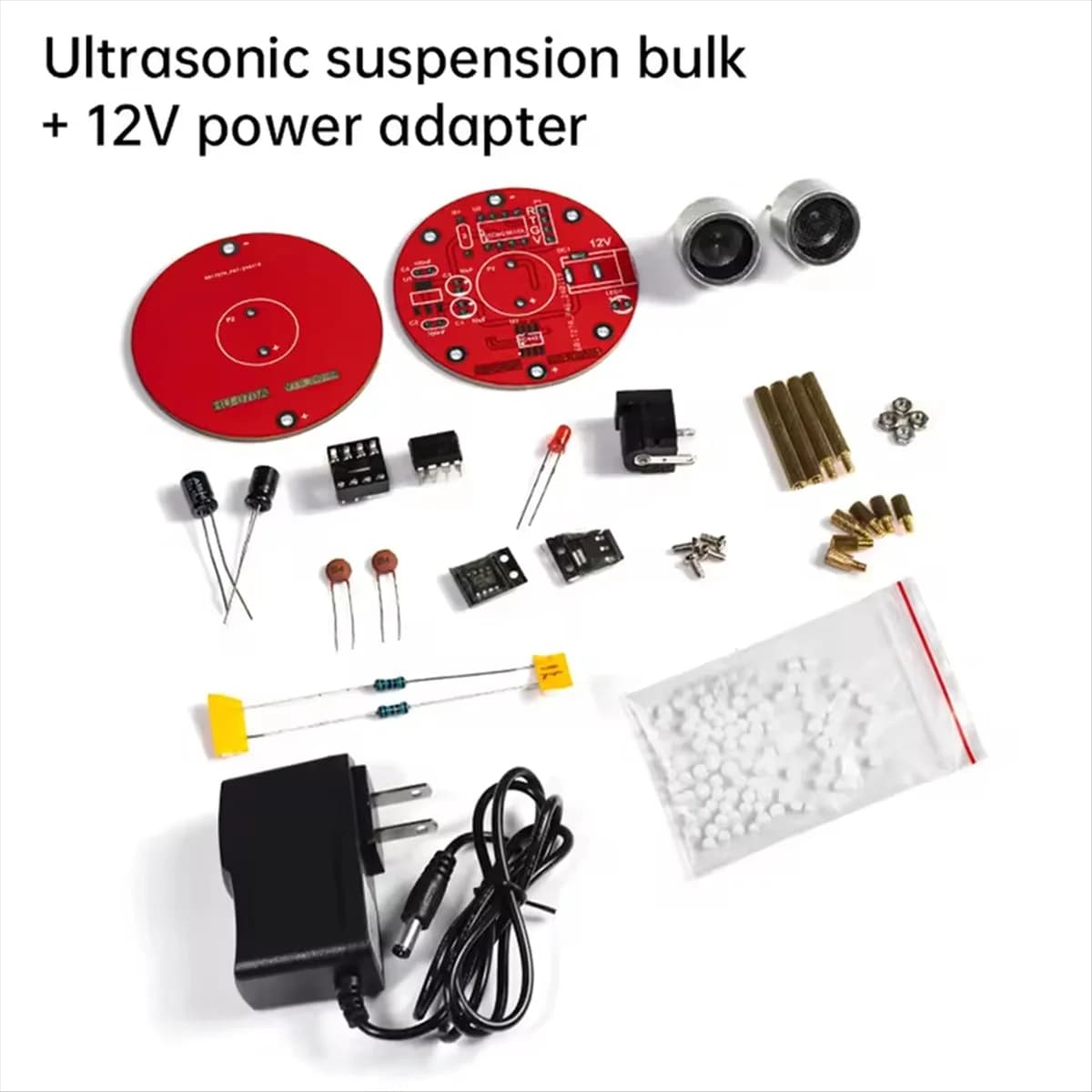 ABNJ Kit fai da te Levitatore ad ultrasuoni Sospensione Controller onda stazionaria Kit di apprendimento fai-da-te Esperimento scientifico Spina americana