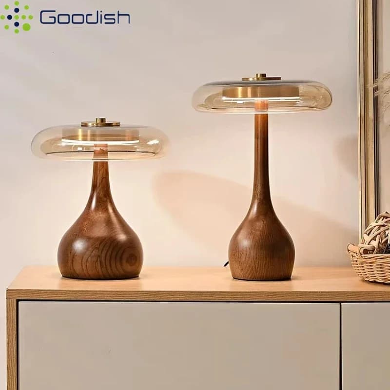 Wabi-sabi, Creative Design with Sequoia and Glass Wood Cover, Decorative Bedroom and Home Lighting