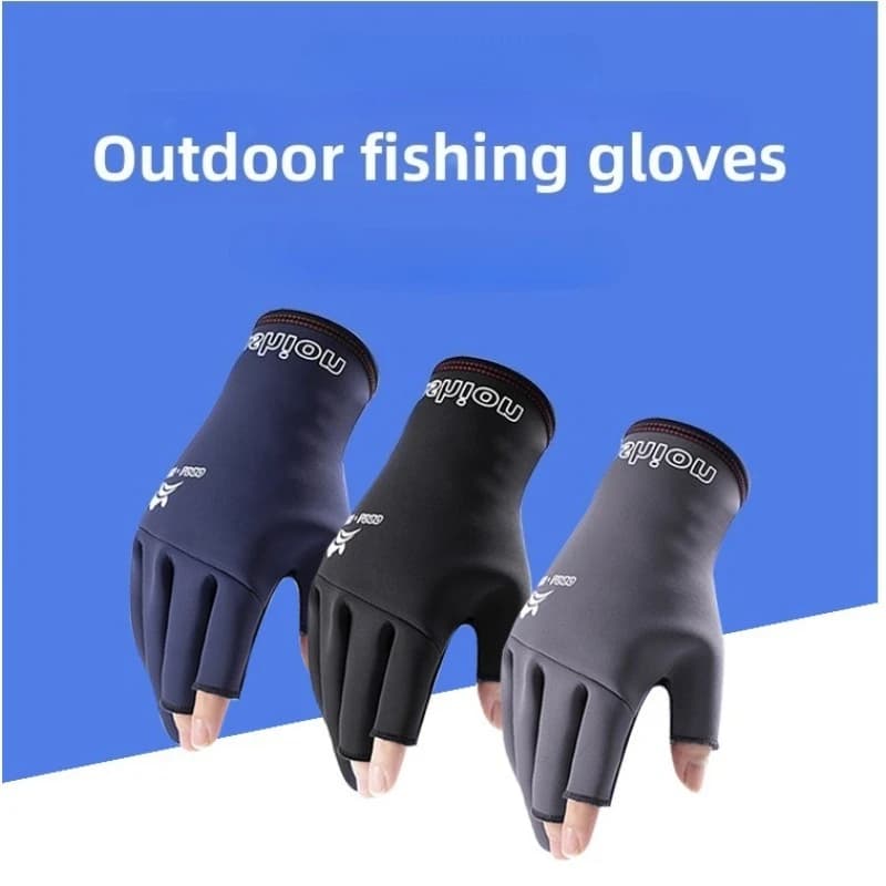 Women's Outdoor Winter Fishing Gloves Hot Anti-slip Cycling Gloves for Sports Touch Screen Gloves with Two fingers Cut