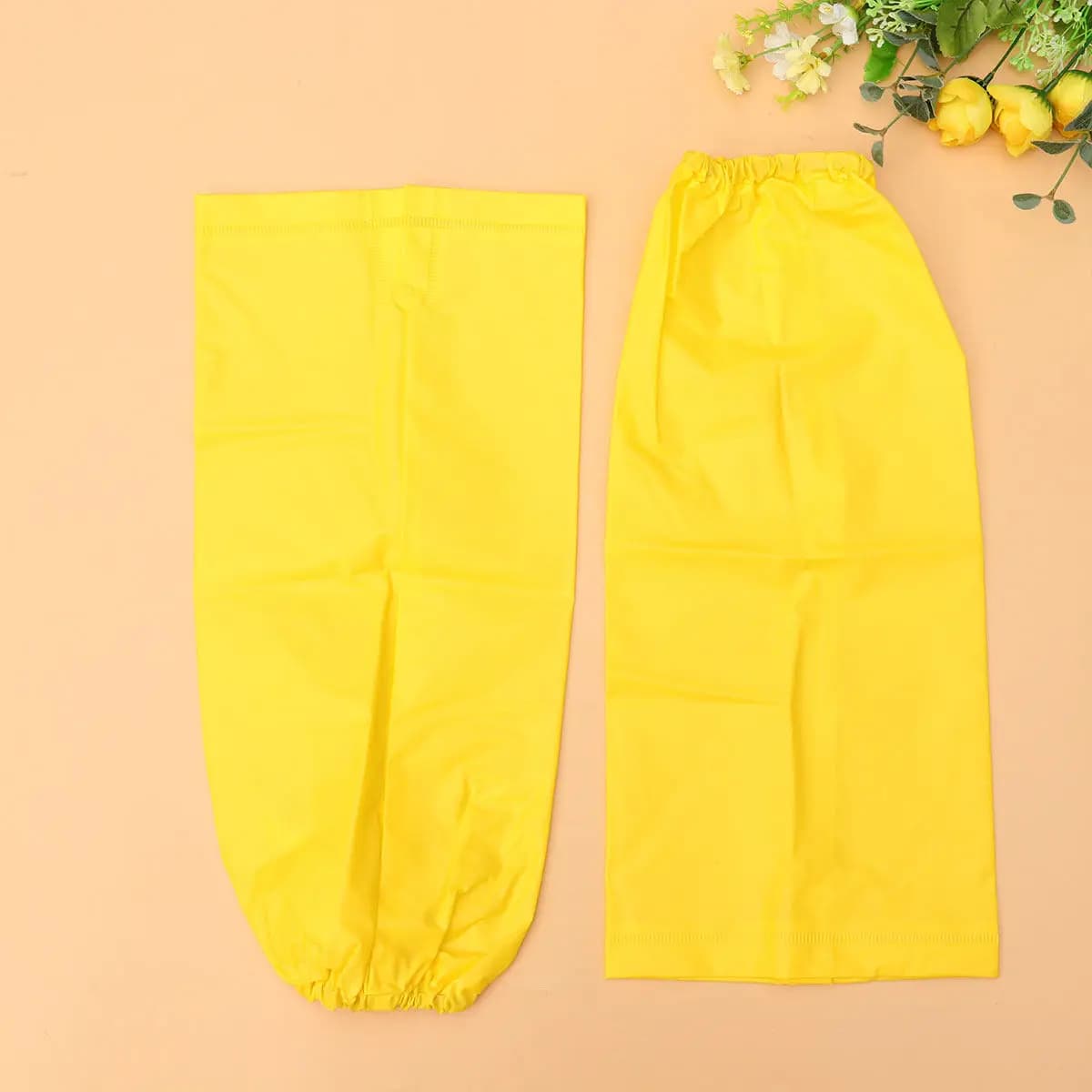 1 pair of waterproof pink rubber covers with elastic band for children, for outdoor use, light gaiters, rain and dust resistant protective leggings