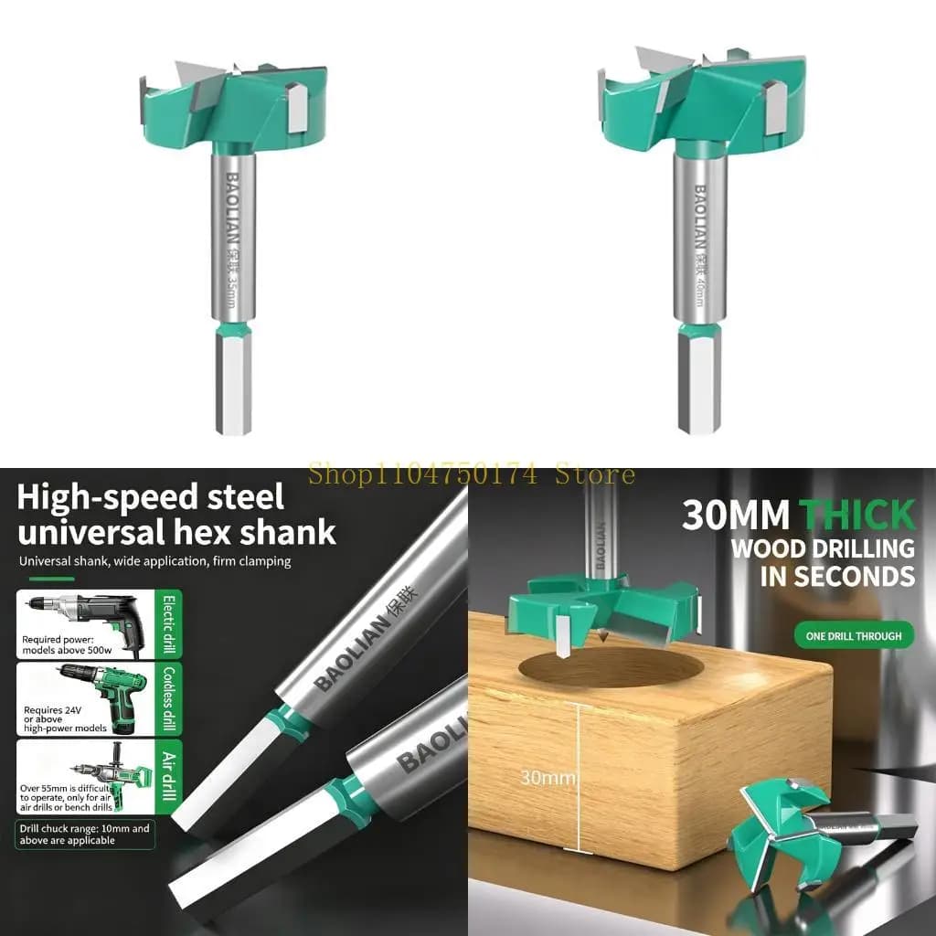 Board Hole Cutter Hinge Boring Bit for Cabinet Hinge Drilling, Repair Task Top Sale
